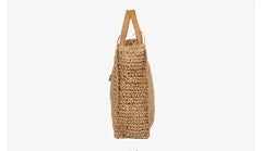 Rattan Straw Bag Women Bohemian Handmade Large Capacity Durable Shoulder Handbag Casual Summer Fashion