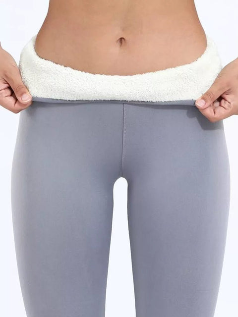 Fleece Lined Leggings Women High Waist Warm Thick Winter Cold-Resistant Casual Fashion Pants
