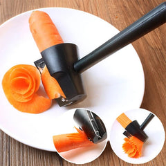 Spiral Vegetable Peeler Flower Garnish Carrot Radish Potato Slicer Kitchen Tool Accessory