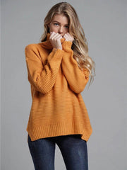 Turtleneck Sweater Women Winter Knitwear Pullover Warm Thick Casual Cozy Fashion Top