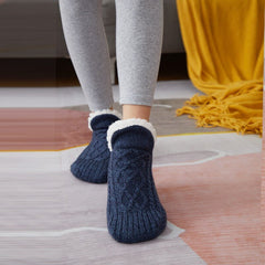Slipper Socks Unisex Winter Warm Thick Knit Anti-Friction Wear-Resistant Cold Resistant Fashion