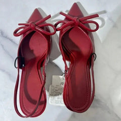 Red slingback shoes