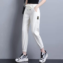 High Waist Stretch Jeans Women Vintage Ankle Length Denim Casual Comfortable Fashion Trousers