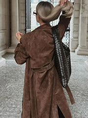 Suede Coat brown