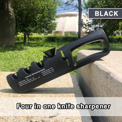 Knife Sharpener 4-in-1 Multifunction Adjustable Angle Manual Professional Kitchen Grinding Tool