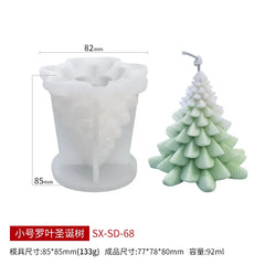 Christmas Candle Mold 3D Tree Silicone DIY Making Kit Handmade Soap Plaster Resin Baking Holiday Gift