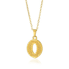 Monogram Pendant & Necklace Initial Letter Necklaces For Women Quality Stainless Steel Necklace