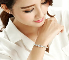 Charm Bracelet Women 925 Sterling Silver Lucky Cuff Bangle Fashion Jewelry Elegant Gift Accessories