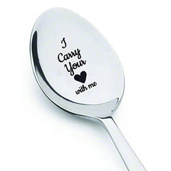 Stainless Steel Engraved Teaspoons Love Message Wedding Valentines Day Anniversary Gift Gift for Girlfriend Boyfriend Spouse
