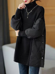 Turtleneck Sweater Women Long Sleeve Korean Fashion Loose Pullover Casual Winter Fashion Top