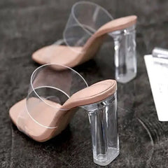 transparent heels