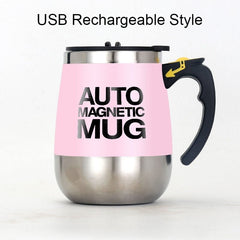 Self Stirring Mug Automatic Magnetic Stainless Steel Coffee Milk Mixing Cup Thermal Blender Gift