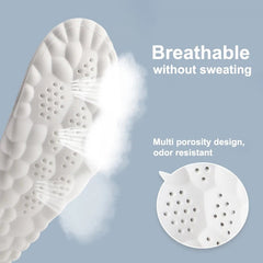 Shoe Insoles Latex High Elasticity Arch Support Orthotic Soft Breathable Deodorant Shock Absorption Cushion