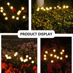 Solar LED Garden Light Outdoor Waterproof Firefly Landscape Lawn Decor Sunlight Powered Set