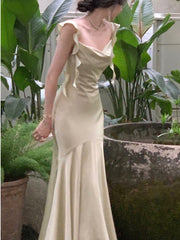 Ruffled Patchwork Mermaid Dress Women Elegant Evening Party Casual Chic Fashion Dress