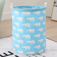 Laundry Basket Cotton Linen Large Foldable Waterproof Hamper Clothes Organizer Home Accessory