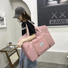 Travel Bag Large Capacity Zipper Portable Sports Gym Handbag Pink Blue Grey Multi-Size Versatile