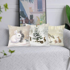 Christmas Pillow Covers Elk Tree Merry Xmas Home Decor Sofa Cushion Decorative Throw Holiday Set