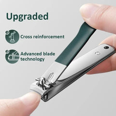 Nail Clipper Set 4-Piece Professional Trimmer Rotating Leather Case Pedicure Manicure Care Tool Gift