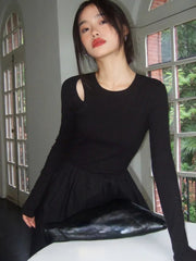 Knit Midi Dress Women Vintage O-Neck Pockets Cocktail Elegant Office Casual Fashion Dress