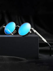 Round Sunglasses Unisex Metal Retro Vintage Fashion UV400 Casual Everyday Eyewear