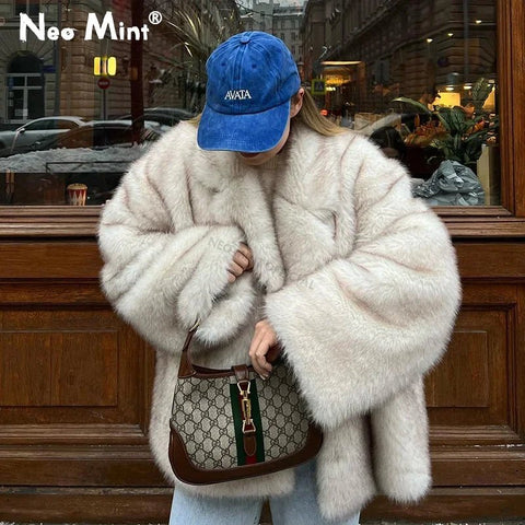 Faux Fur Oversized Coat
