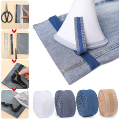 Hem Tape Iron-On Self-Adhesive Pants Edge Shortening Repair Jeans DIY Sewing Fabric Handmade Tool