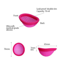 Menstrual Cup Reusable Soft Disc Extra-Thin Flexible Medical-Grade Silicone Eco-Friendly Period Care