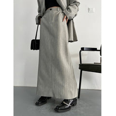 Striped Pant Suit Women 2-Piece Long Sleeve Oversized Business Blazer Casual Office Fashion