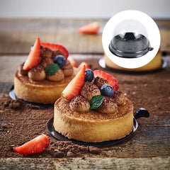 10/20 Piece Lot Mini Dessert Cake Container Round & Square Cup Cake Container Box Transparent Cupcake Pastry Baking Packaging Boxes Wedding Party Supplies Christmas Gift Birthdays