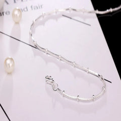 Snake Chain Necklace Women 925 Sterling Silver Simple Beads Wedding Fashion Jewelry Christmas Gift