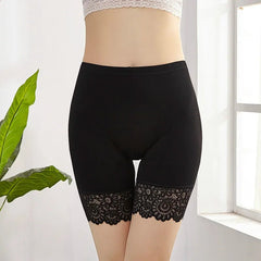 Anti-Chafing Shorts Women Plus Size Safety Pants Soft Modal Lace Boxer Underwear Comfortable Casual