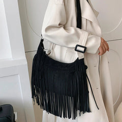 Crossbody Bag Women Tassel Y2K Retro Luxury Party Evening Handbag Purse Fashion