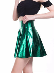 Mini Skirt Women Pleated Short Elastic High Waist Solid Multi-Color Casual Clubwear Fashion Skirt