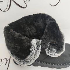 Snow Boots Women Waterproof Faux Fur Plush Ankle Platform Warm Fur Lining Winter Casual Cold Weather