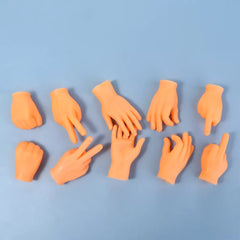 Tiny Hand Toy 2-Pack Funny Rubber Finger Puppet Mini Creative Small Hand Model Novelty Gift Kids