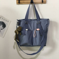 Waterproof Canvas Tote Bag Women Nylon Crossbody Eco Friendly Large Capacity Casual Fashion