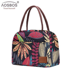 Cooler Lunch Bag Canvas Portable Thermal Insulated Multifunction Food Picnic Lunch Box Travel