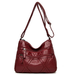 Soft PU Leather Shoulder Bag Women Large Capacity Casual Elegant Everyday Fashion Handbag