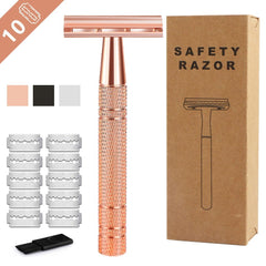 Rose Gold Safety Razor Unisex Double Edge Shaver Grooming Beauty Tool Gift