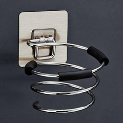 Hair Dryer Holder Wall Mount Adhesive Organizer Blower Easy Install No Drill Bathroom Accessory