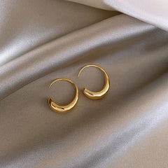 Gold Chunky Hoop Earrings Women Gold Filled Hypoallergenic Elegant Fashion Jewelry Gift