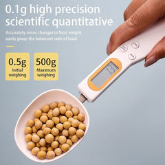 Digital Spoon Scale LCD Display 500g/0.1g Food Weight Coffee Tea Sugar Measuring Kitchen Tool