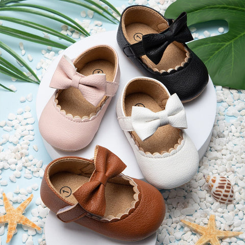 PU Leather Princess Shoes Baby Girls Soft Comfortable Cute Casual Everyday Fashion Gift