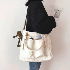 Waterproof Canvas Tote Bag Women Nylon Crossbody Eco Friendly Large Capacity Casual Fashion