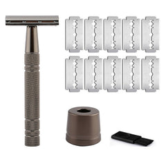 Rose Gold Safety Razor Unisex Double Edge Shaver Grooming Beauty Tool Gift