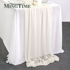 Chiffon Table Runner Sheer Luxury Solid Color Wedding Party Shower Birthday Decor