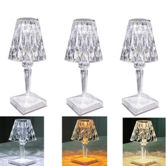 Diamond Acrylic Table Lamp Decorative LED Desk Light Home Bedroom Décor Gift