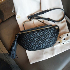 Genuine Leather Fanny Pack Women Luxury Waist Bag Handbag Casual Elegant Fashion