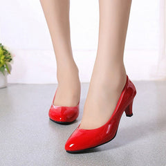 Low Heel Round Toe Classic Pumps Women Comfortable Casual Everyday Office Fashion Shoes